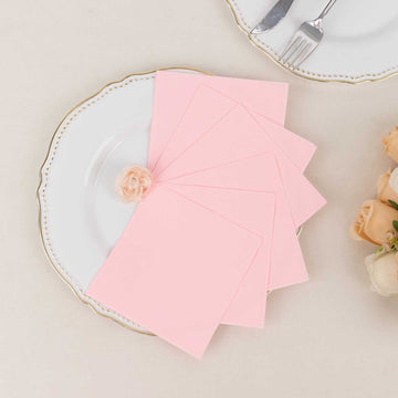 Convenience Meets Style with Disposable Pink Cocktail Napkins