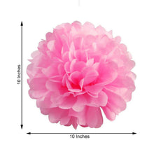 6 Pack Pink Tissue Paper Pom Poms Flower Balls, Ceiling Wall Hanging Decorations