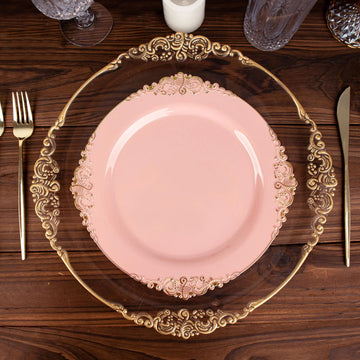 Create a Refined and Elegant Atmosphere with Vintage Dusty Rose Plates