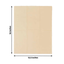 50 Pack 2 Ply Soft Beige Dinner Paper Napkins, Disposable Wedding Reception Party