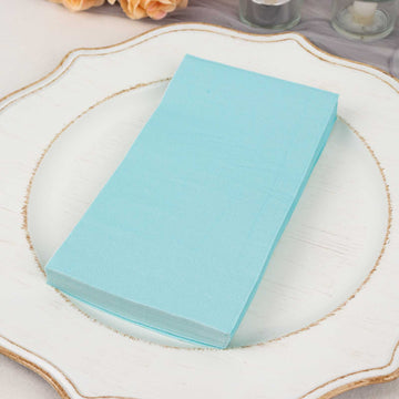 Elevate Your Event with Baby Blue Dinner Paper Napkins