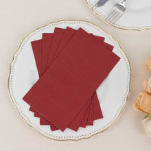 50 Pack 2 Ply Soft Burgundy Dinner Paper Napkins, Disposable Wedding Reception