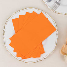 50 Pack 2 Ply Soft Orange Dinner Paper Napkins, Disposable Wedding Reception Party Napkins