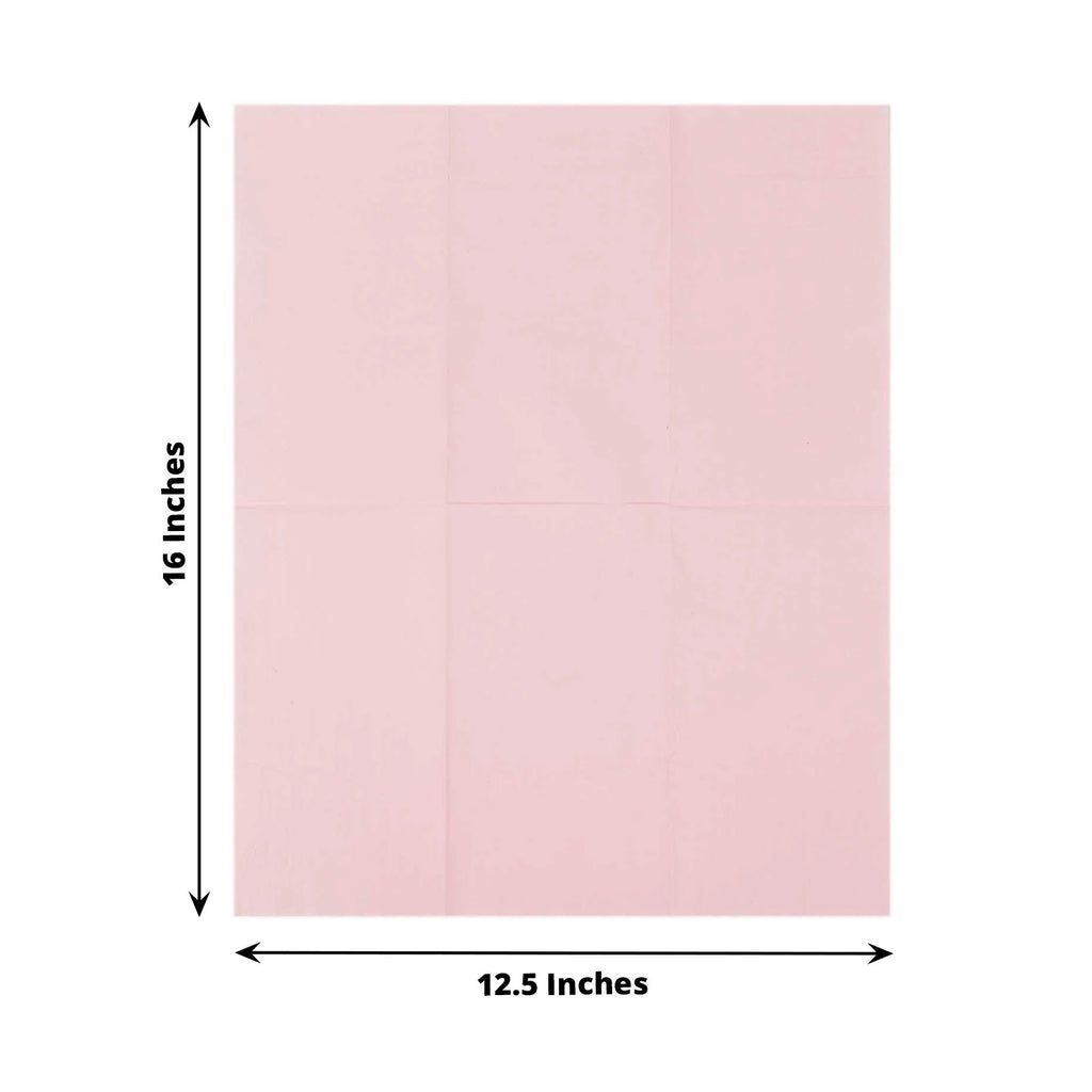 50 Pack 2 Ply Soft Pink Dinner Party Paper Napkins
