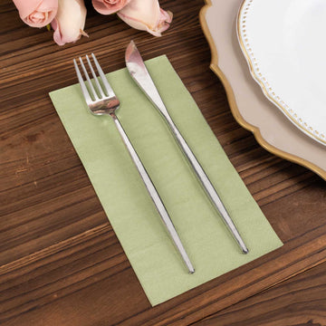 Soft and Luxurious Sage Green Dinner Paper Napkins