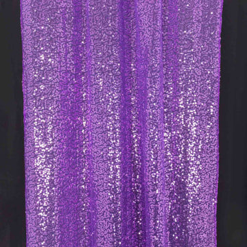 Create a Majestic Atmosphere with Purple Sequin Drapery Panels