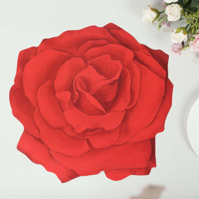 Red rose illustration on a white background for decorative use.