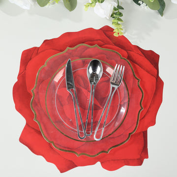 Fabulous Red Floral Placemats