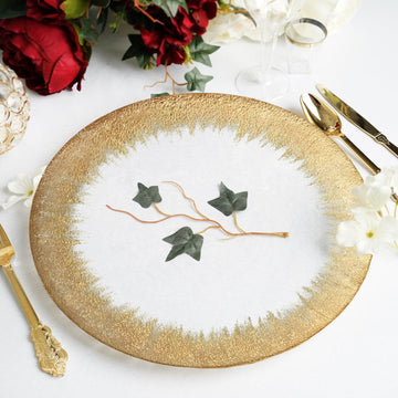Make a Lasting Impression with Shiny Gold Rimmed Round Charger Plates