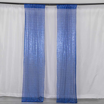 Transform Your Event with Royal Blue Sequin Photo Backdrop Curtains