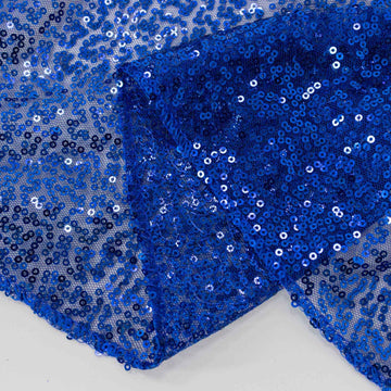 Create a Captivating Atmosphere with Royal Blue Glitter Mesh Photo Background
