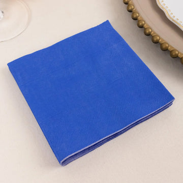 Add Elegance to Your Event with Royal Blue Paper Beverage Napkins