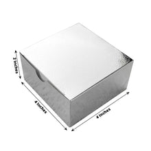 Silver DIY 4 Inch 4 Inch 2 Inch Cake Cupcake Favor Gift Boxes 100 Pack