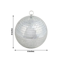 Foam & Mirror disco ball with hanging lights & chandelier, 8 inches