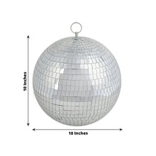 Hanging lights and chandelier made of foam and mirror in silver color, round shape and disco style