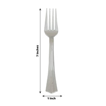 Disposable 7 Inch Silver Heavy Duty Plastic Forks 25 Pack 