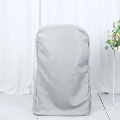 Gray backpack on a plain backdrop.