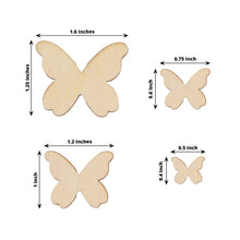100 Pack Unfinished Wood Butterfly Cutouts, DIY Craft Wood Slices