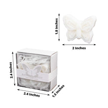 10 Pack White Butterfly Soap Party Favors with Gift Boxes, Pre-Packed Baby Shower