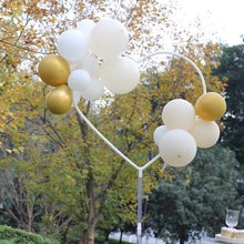 2 Pack White Heart Shaped Plastic Balloon Arch Stand Kit, Balloon Holder Column