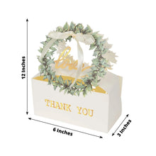 25 Pack White Love Wreath Party Favor Gift Boxes With Ribbon