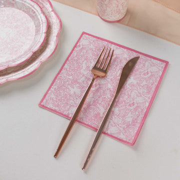 Highly Absorbent Pink Disposable Napkins