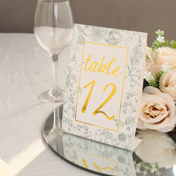 Versatile and Elegant Floral Double Sided Table Sign Cards