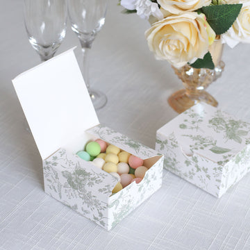 Versatile and Stylish White Sage Green Gift Boxes