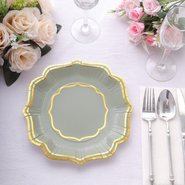 Sage Green Appetizer Dessert Paper Plates - Add Elegance to Your Table