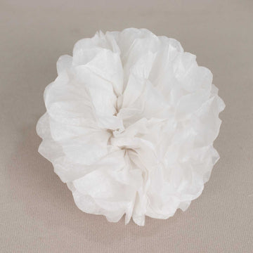 Add Elegance to Your Event with White Tissue Paper Pom Poms