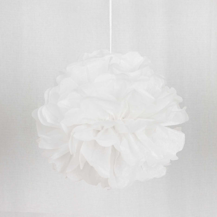 white paper flower with measurements of 10 inches and 10 inches