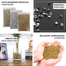 14400 Pcs Gold Acrylic Diamond Rhinestones Vase Fillers Faux Crystal Gems Wedding Table Scatters 3mm