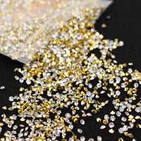 14400 Pcs Gold Silver Rhinestones Vase Fillers, Faux Diamond Gems Wedding Table Scatters - 3mm