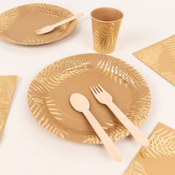 Enhance Your Table Setting with Natural Paper Plates, Cups, and Napkins