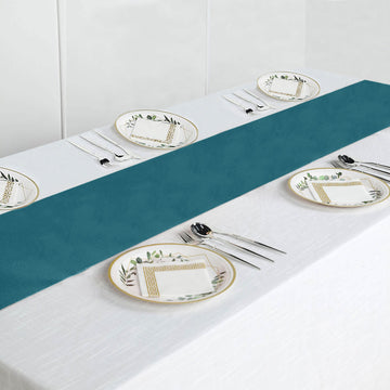 Create a Stunning Peacock Themed Decor with our Teal Table Runner