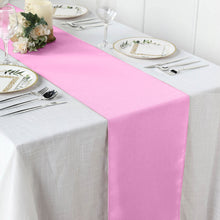 Pink Polyester Table Runner 12 Inch x 108 Inch