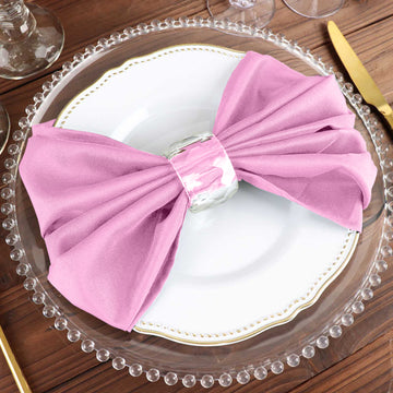 Elevate Your Tablescape with Pink Seamless Cloth Dinner Napkins