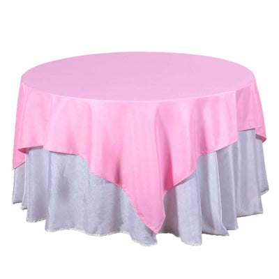 Pink and silver round tablecloth for events and parties