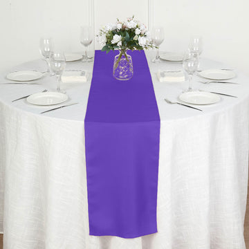Create Unforgettable Table Settings with Our Purple Polyester Table Runner