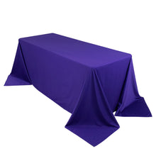 Purple Premium Scuba Rectangular Tablecloth, Wrinkle Free Polyester Seamless Tablecloth