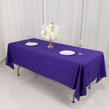 Purple Premium Scuba Rectangular Tablecloth, Wrinkle Free Polyester Seamless Tablecloth 60x102inch
