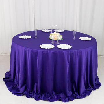 Elegant Purple Premium Scuba Round Tablecloth