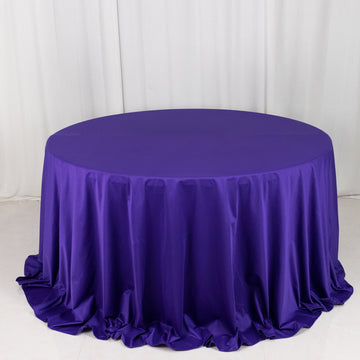 Purple Premium Scuba Round Tablecloth