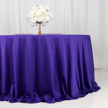 Purple Premium Scuba Round Tablecloth, Wrinkle Free Polyester Seamless Tablecloth