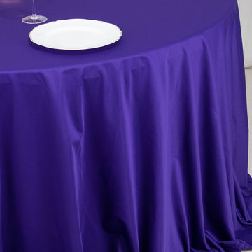 Seamless Purple Scuba Round Tablecloth