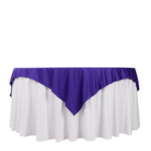 Purple Premium Scuba Square Table Overlay, Polyester Seamless Table Topper 70inch