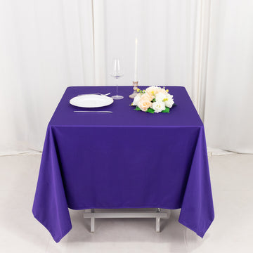 <strong>Purple Premium Scuba Square Tablecloth</strong>