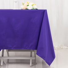 Purple Premium Scuba Square Tablecloth, Wrinkle Free Polyester Seamless Tablecloth 70inch
