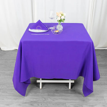 Purple Premium Seamless Polyester Square Tablecloth 220GSM 70"x70"