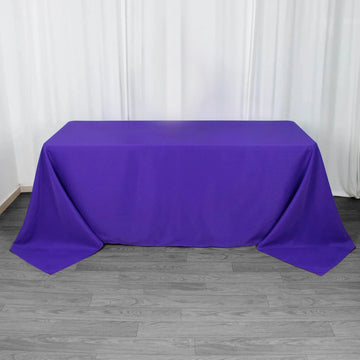 Elevate Your Event with the Purple Seamless Premium Polyester Rectangular Tablecloth
